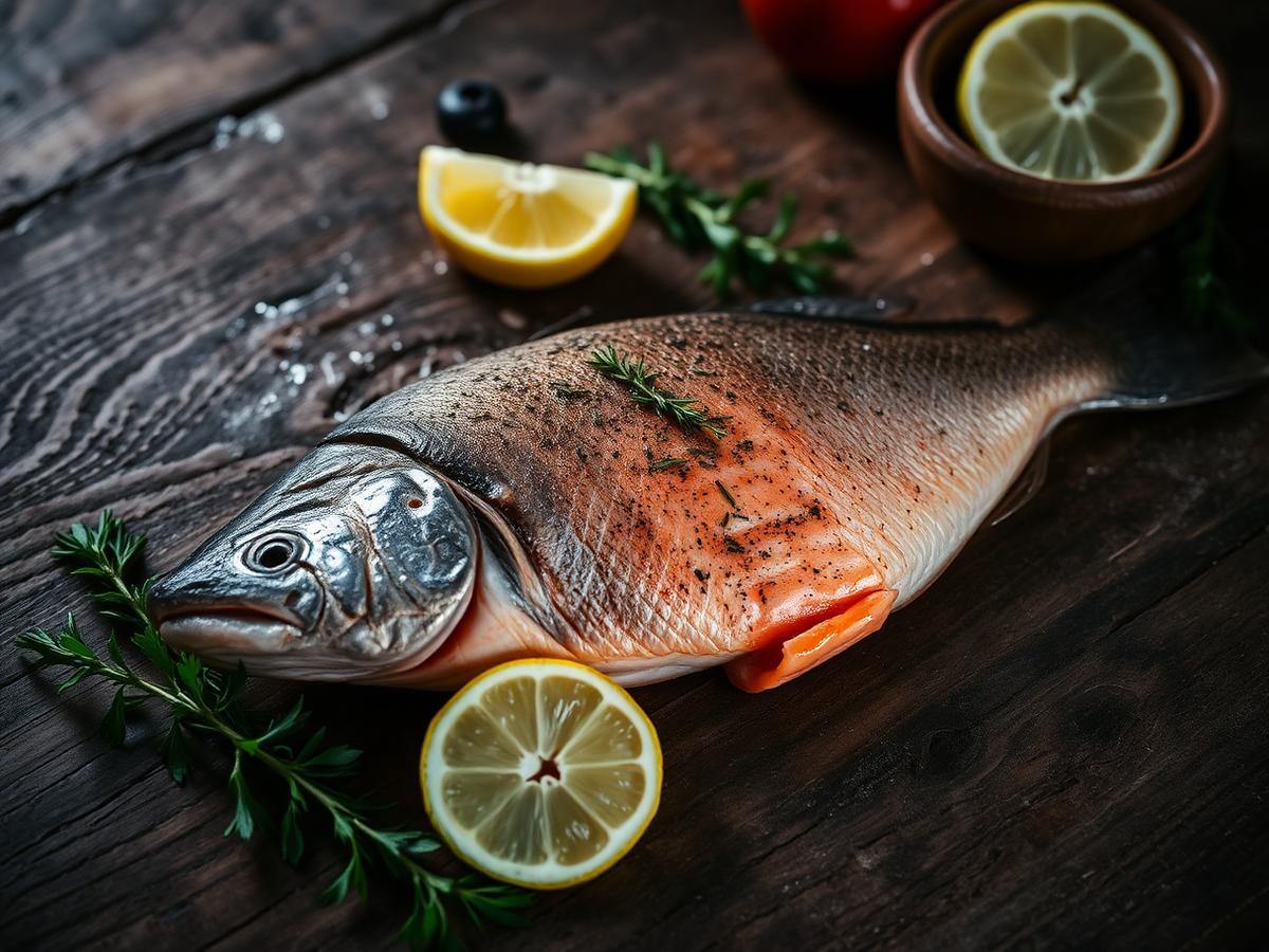 Fresh-caught salmon